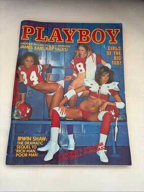 PLAYBOY Vintage Cover with Red and Blue Accents